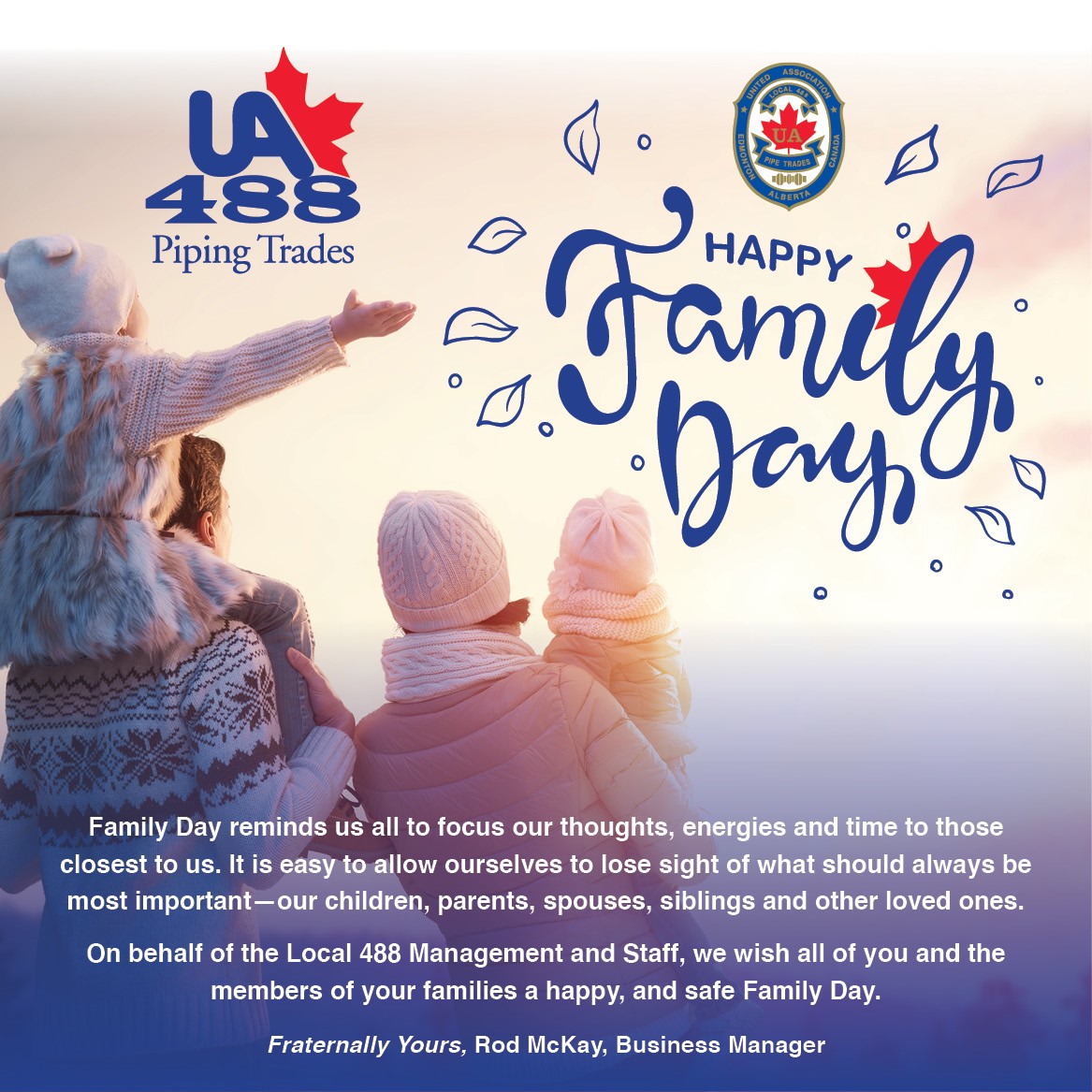 Family Day Office Closure Local Union 488